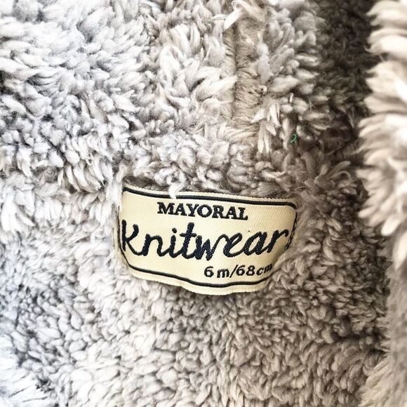 Mayoral Sherpa lined knit sweater/jacket EUC 6m - Picture 3 of 4